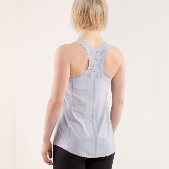 lululemon athletica Tops - Lululemon Run A Marathon Singlet
Wee Stripe Printed White Fossil size 4